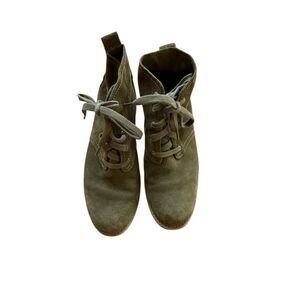 Timberland Womens Olive Green Earthkeeper Shoreham Leather Ankle Boots Size 7.5